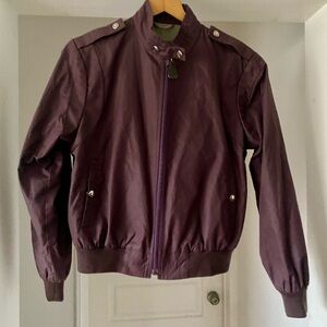Women’s London Fog Purple Bomber Jacket with Elastic Cuffs